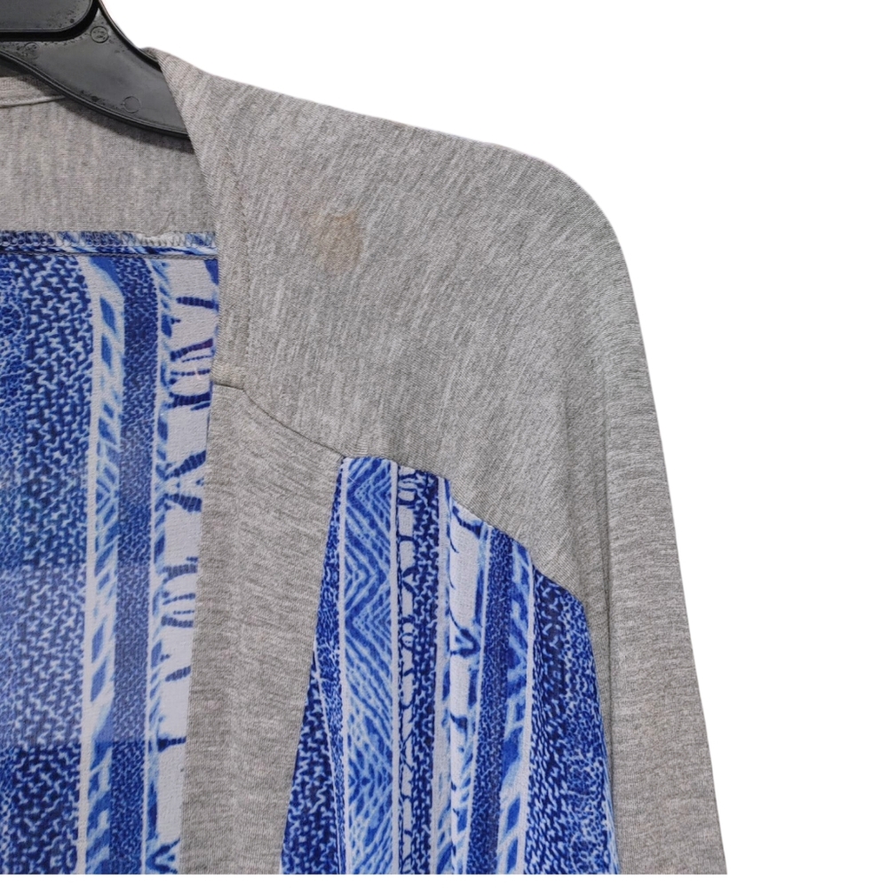 Lane Bryant Semi Sheer Blue Striped Oversized Cardigan Wrap Womens Size 22/24 3X - Picture 5 of 8